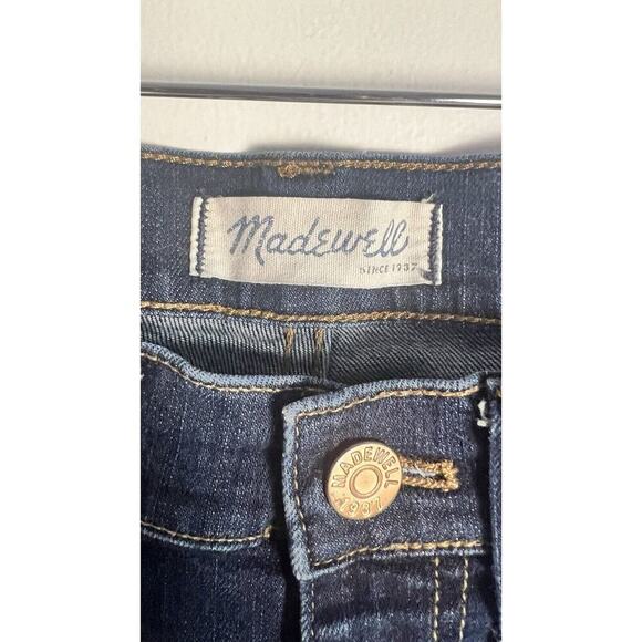 MADEWELL Flea Market Cropped Kick Jeans Dark Wash Stretch Denim Sz 28 - Picture 9 of 11